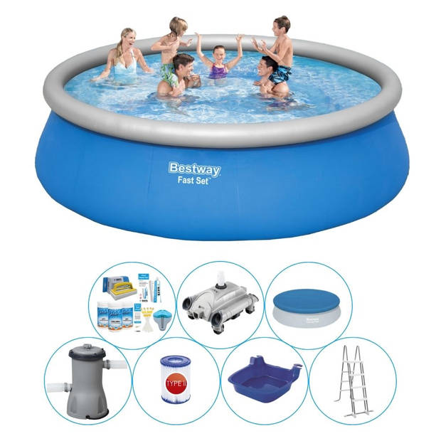 Bestway Fast Set Rond 457x122 cm - Zwembad Inclusief Accessoires