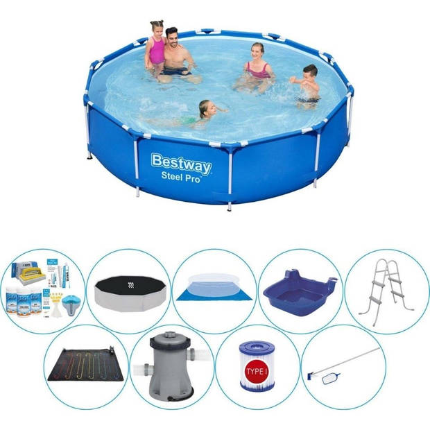 Bestway Steel Pro Rond 305x76 cm - Deluxe Zwembad Pakket