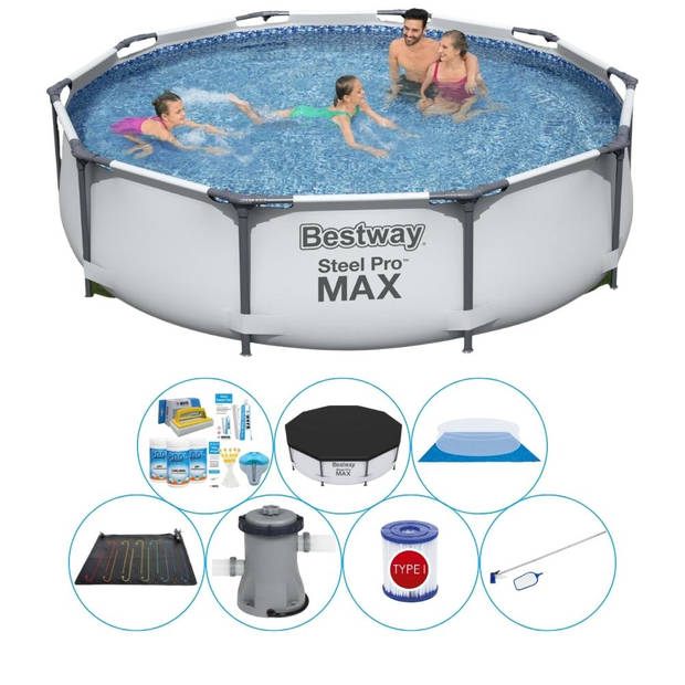 Bestway Steel Pro MAX Rond 305x76 cm - Zwembad Met Accessoires