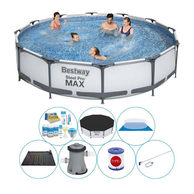 Bestway Steel Pro MAX Rond 366x76 cm - Zwembad Met Accessoires