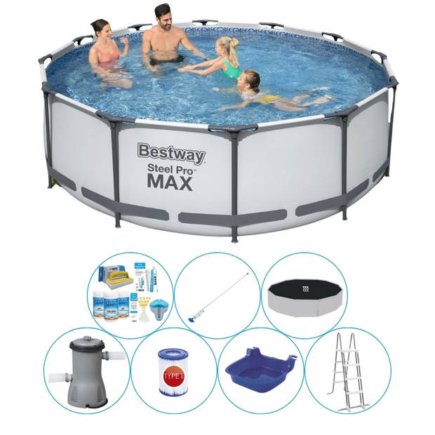 Zwembad Combinatie Deal - Bestway Steel Pro MAX Rond 366x100 cm