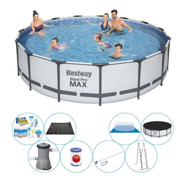 Bestway Steel Pro MAX Rond 457x107 cm - Zwembad Met Accessoires