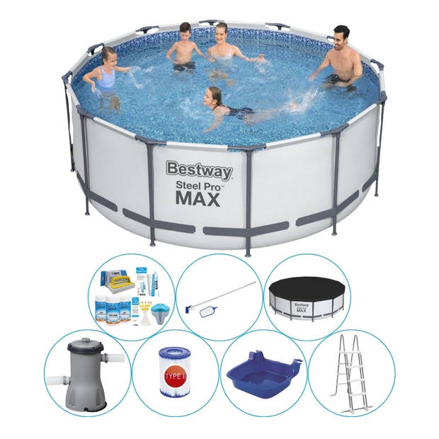 Bestway Steel Pro MAX Rond 366x122 cm - Zwembad Comfort Pakket