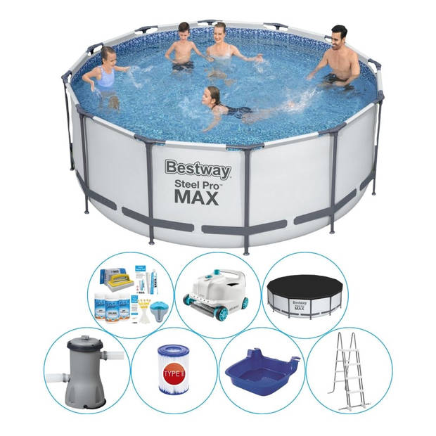 Bestway Steel Pro MAX Rond 366x122 cm - Zwembad Combinatie Pakket