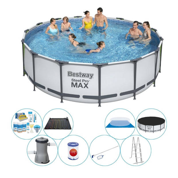 Bestway Steel Pro MAX Rond 457x122 cm - Zwembad Met Accessoires