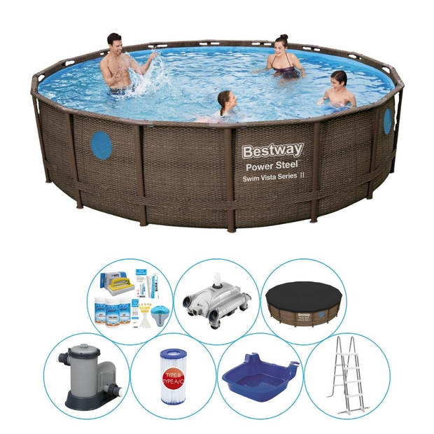 Bestway Power Steel Swim Vista ROND 549x122 cm - Zwembad Pakket