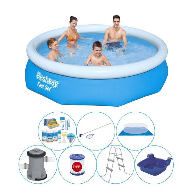 Bestway Fast Set Rond 305x76 cm - 8-delig - Zwembad Inclusief Accessoires