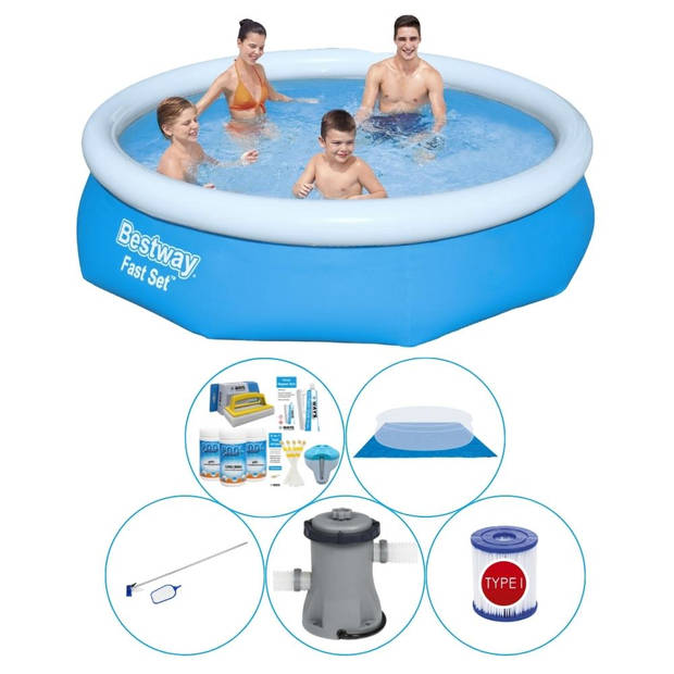 Bestway Fast Set Rond 305x76 cm - 6-delig - Zwembad Pakket