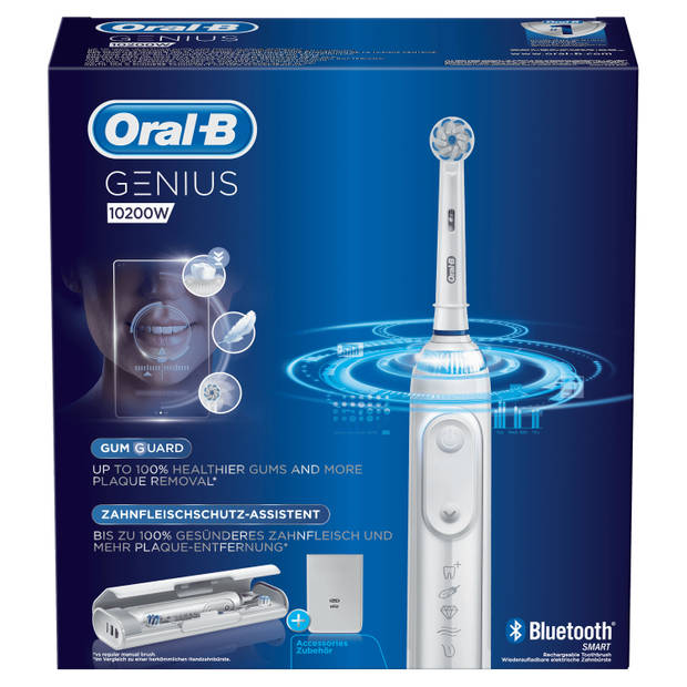 Oral-B Genius 10200W Elektrische Tandenborstel Wit Powered by Braun