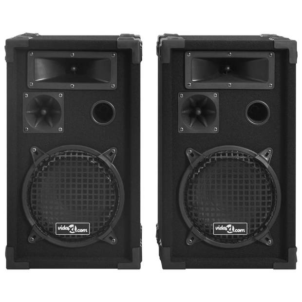 vidaXL Hifi-podiumluidsprekers 2 st passief professioneel 800 W zwart