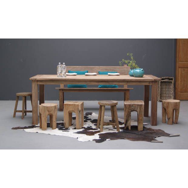 Livingfurn - Eetkamertafel DK - Teak Hout - 260x100 cm - Bruin