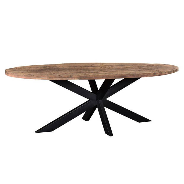 Livingfurn - e Eetkamertafel - Rond - Riverwood - 240 cm - Bruin