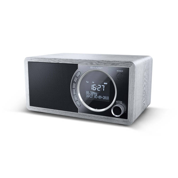 Sharp DR-450GR DAB - FM radio met BT - grijs