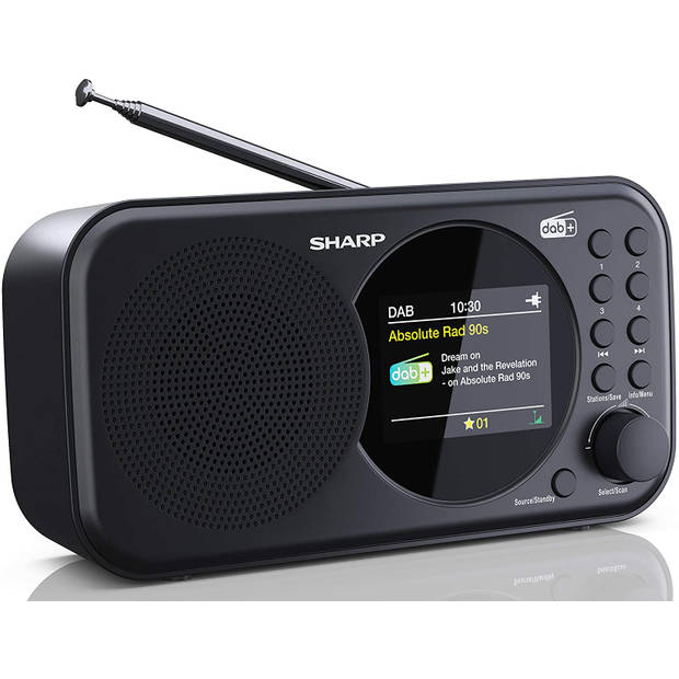 Sharp DR-P320BK Portable DAB - FM radio - zwart