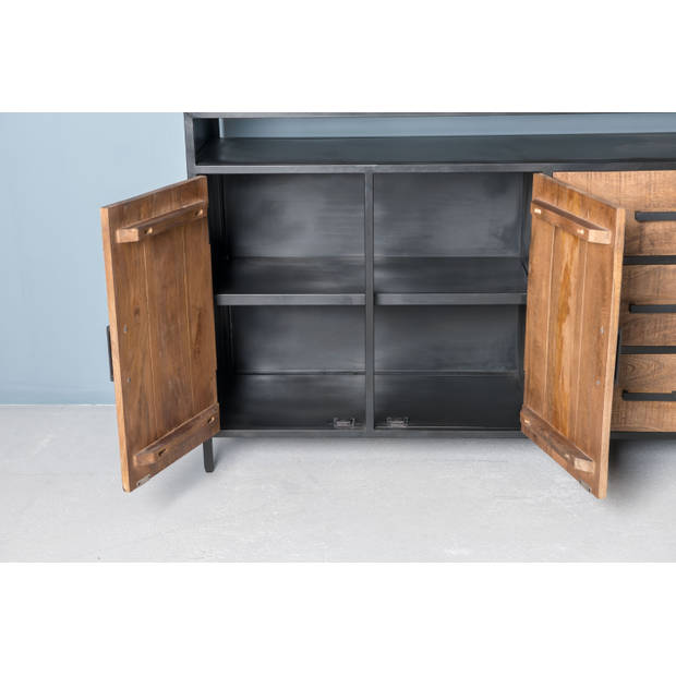 Livingfurn - Dressoir Sturdy Open 180 cm - Mangohout