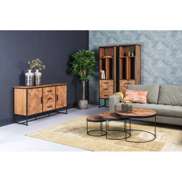 Livingfurn - Dressoir Accent 145cm - Teakhout