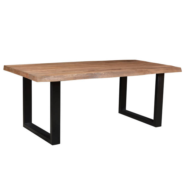 Brix - e Bruine Eetkamertafel Brix - U Poot - Mangohout - 200 cm