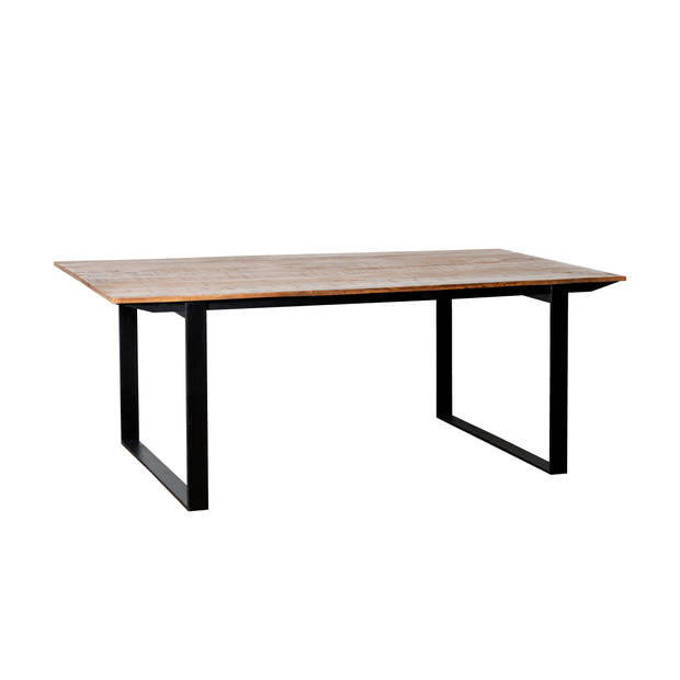 Livingfurn - Eetkamertafel Valdez - U poot - Mango Hout - 200 cm - Bruin