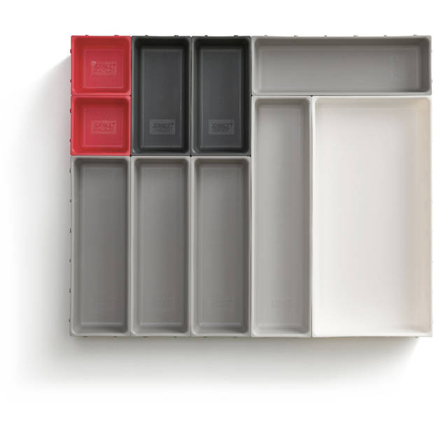 Joseph Joseph Duo - Keukenkast Organiser Set van 10 Stuks - Polypropyleen - Grijs