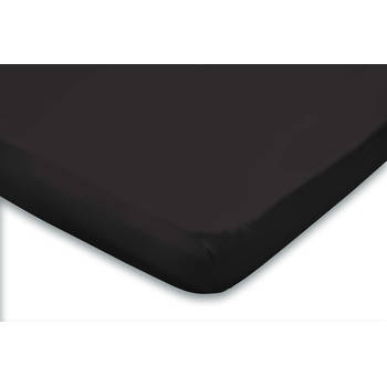 Elegance Topper Hoeslaken Jersey Katoen Stretch - zwart 90x210/220 - 100x200cm