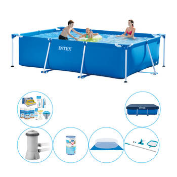 Intex Frame Pool Rechthoekig 300x200x75 cm - Zwembad Combi Deal