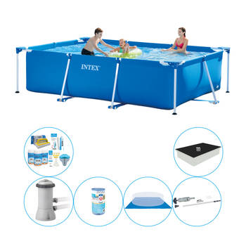 Intex Frame Pool Rechthoekig 300x200x75 cm - Zwembad Combinatie Pakket