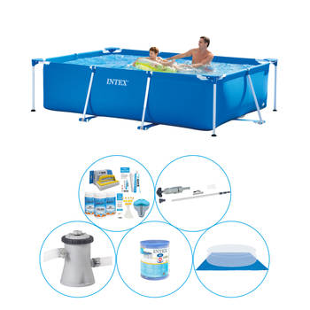 Intex Frame Pool Rechthoekig 260x160x65 cm - 6-delig - Zwembad Inclusief Accessoires