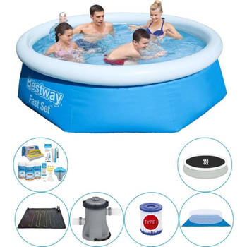 Bestway Fast Set Rond 244x66 cm - Zwembad Combinatie Deal