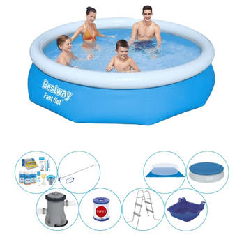 Bestway Fast Set Rond 305x76 cm - Zwembad Inclusief Accessoires