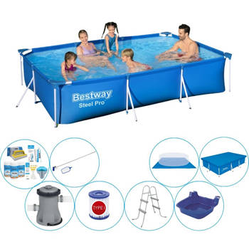 Bestway Steel Pro Rechthoekig 300x201x66 cm - Zwembad Inclusief Accessoires