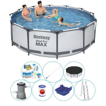 Bestway Steel Pro MAX Rond 366x100 cm - Zwembad Combinatie Deal