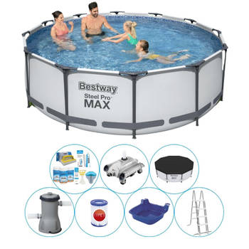 Bestway Steel Pro MAX Rond 366x100 cm - Zwembad Combinatie Set