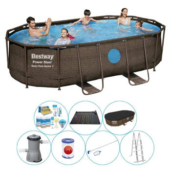 Bestway Power Steel Swim Vista OVAAL 427x250x100 cm - Zwembad Deal