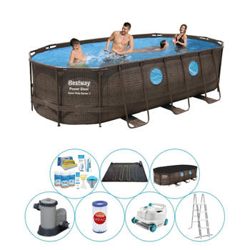 Bestway Power Steel Swim Vista OVAAL 549x274x122 cm - Zwembad Met Accessoires