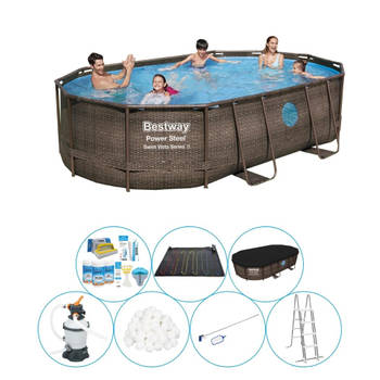 Bestway Power Steel Swim Vista OVAAL 488x305x107 cm - Zwembad Deal