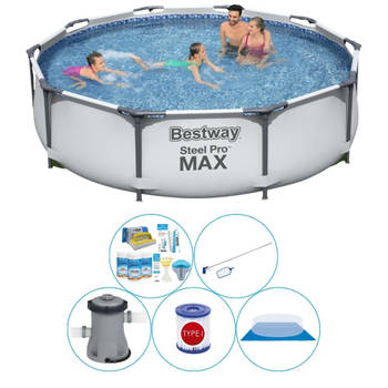 Bestway Steel Pro MAX Rond 305x76 cm - 6-delig - Zwembad Pakket