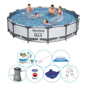 Bestway Steel Pro MAX Rond 427x84 cm - 8-delig - Zwembad Inclusief Accessoires