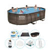 Bestway Power Steel Swim Vista OVAAL 488x305x107 cm - Zwembad Met Accessoires