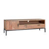 Livingfurn - TV Meubel Oslo Acasia 140 cm - Acasia / Gecoat Staal