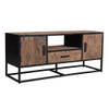 Livingfurn - TV Meubel Dakota 130 cm - Riverwood / Gecoat Staal