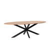 Livingfurn - Ovale Eetkamertafel - Acasia Hout - 210 cm - Bruin