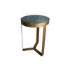 Livingfurn - Salontafel Glennis - Groen Goud - 40x40x55cm - Marmer