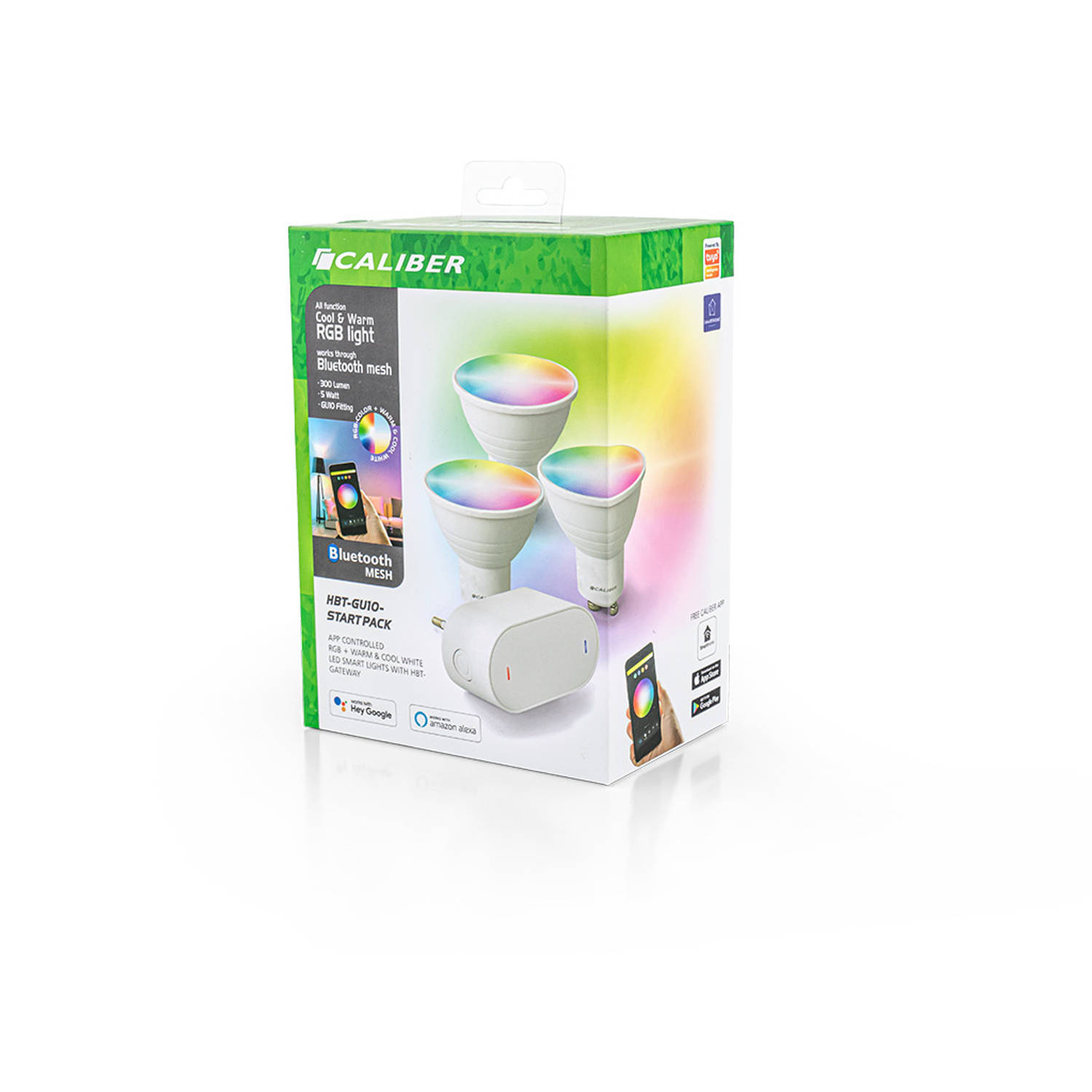 Caliber Slimme lamp - Starterspakket - GU10 - RGB en Wit kleuren (HBT-GU10-STARTPACK)