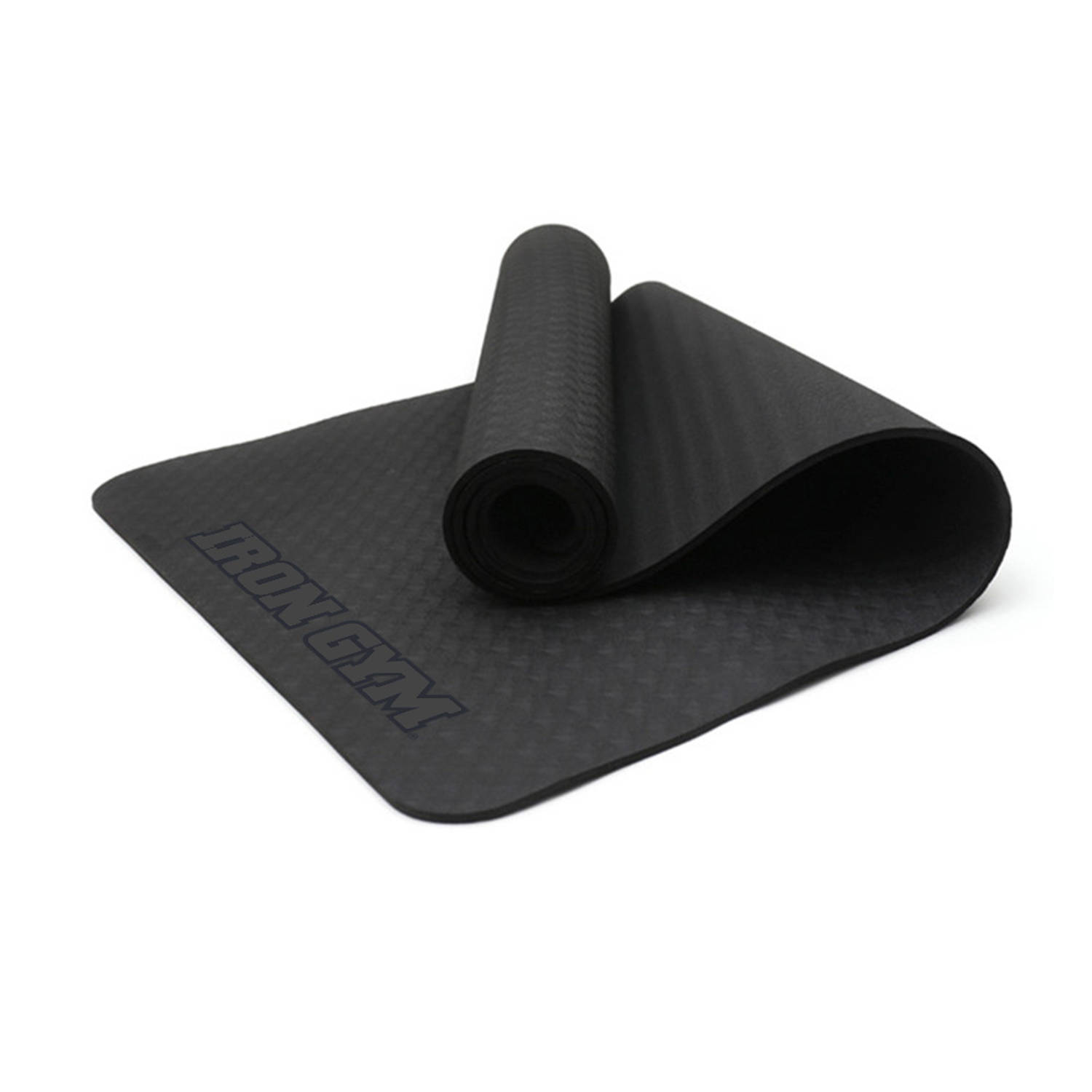 Iron Gym Yoga mat 6 mm, Fitness mat zwart anti slip ,183 x 61 cm
