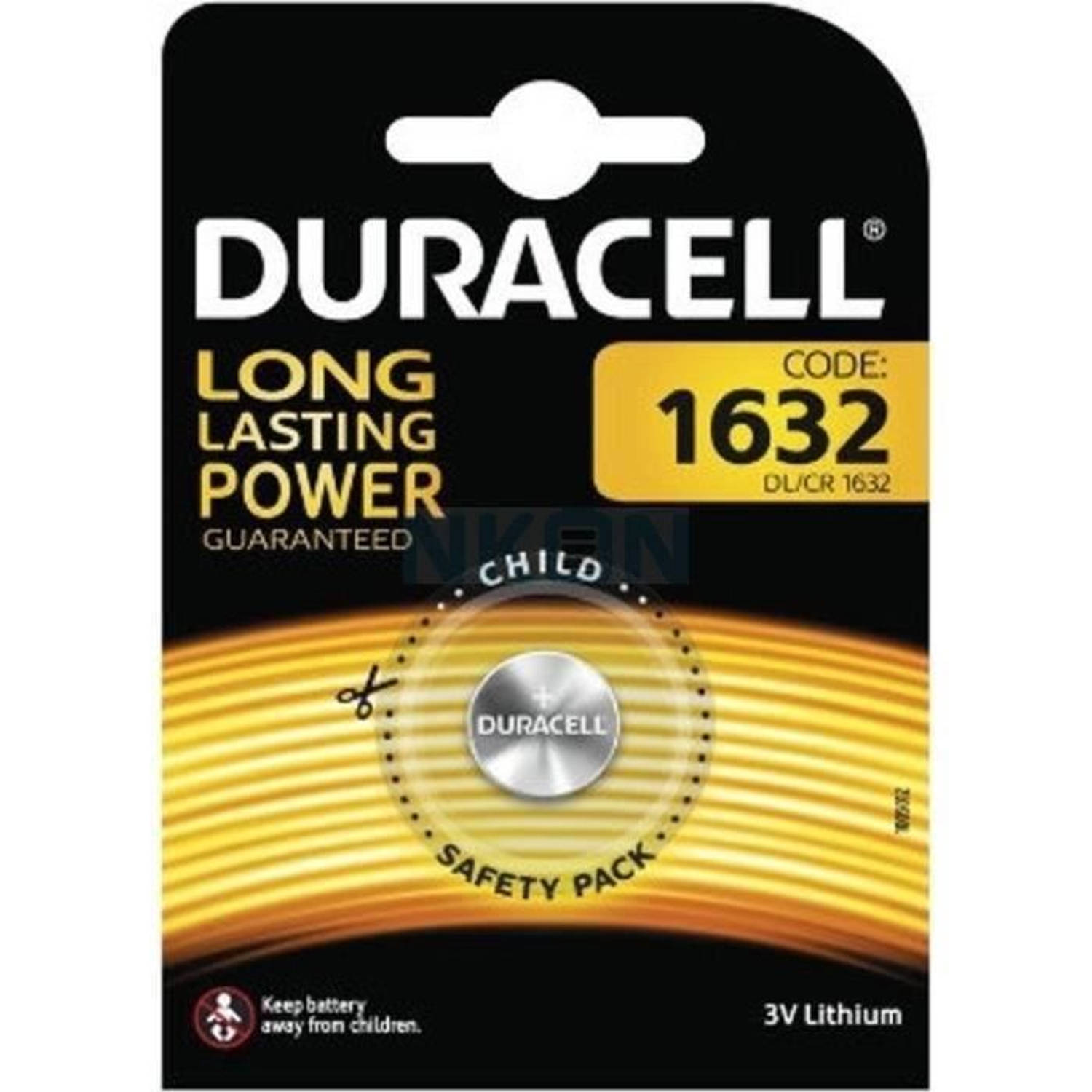 DURACELL - 1 CR1632 lith-batterij