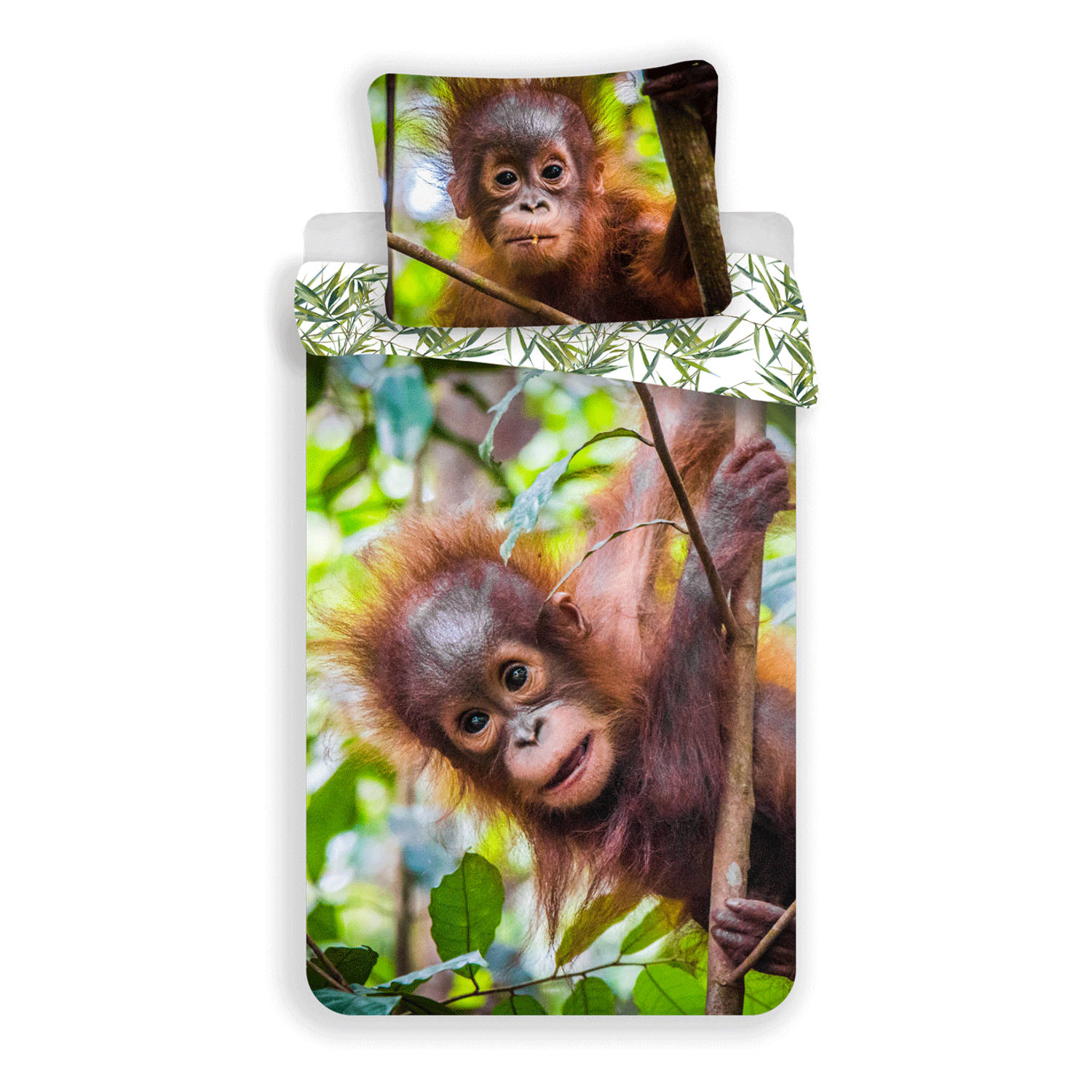 Animal Pictures Dekbedovertrek Orangoetans - Eenpersoons - 140 x 200 cm - Katoen