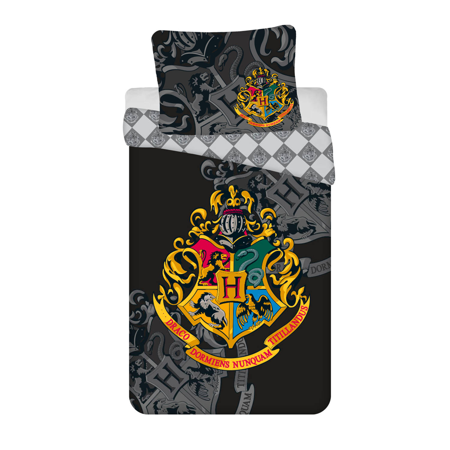 Harry Potter Dekbedovertrek Zweinstein - Eenpersoons - 140 x 200 cm - Katoen