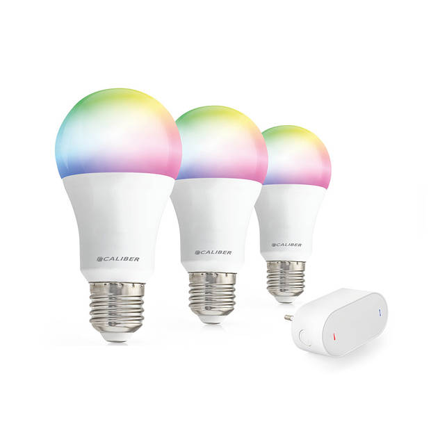 Caliber Slimme lamp - Starterspakket - E27- RGB en Wit kleuren (HBT-E27-STARTPACK)