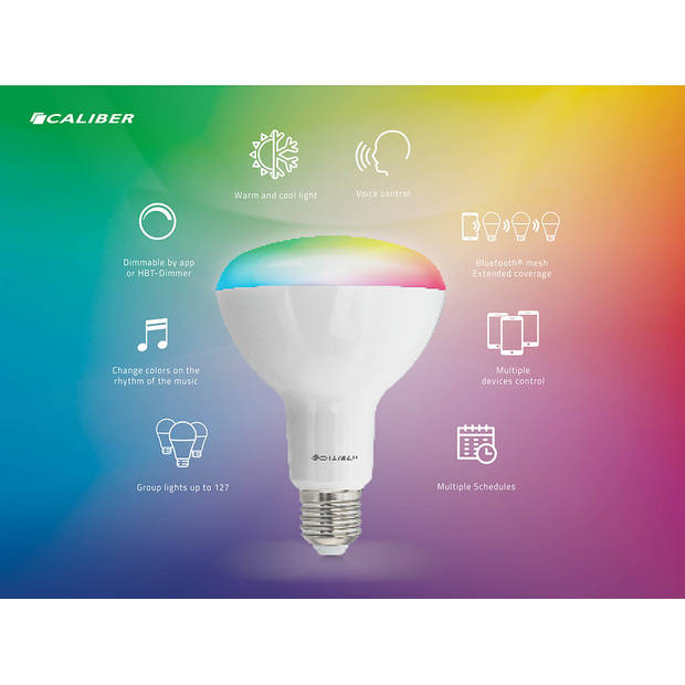 Caliber Slimme lamp - Starterspakket - BR30 - RGB en Wit kleuren (HBT-BR30-STARTPACK)