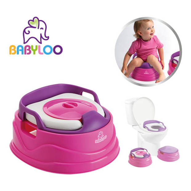 Babyloo Bambino 3-in-1 Potty - Pink/Purple